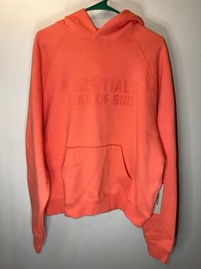 100% Authentic Fear of God coral pullover hoodie XS oversized